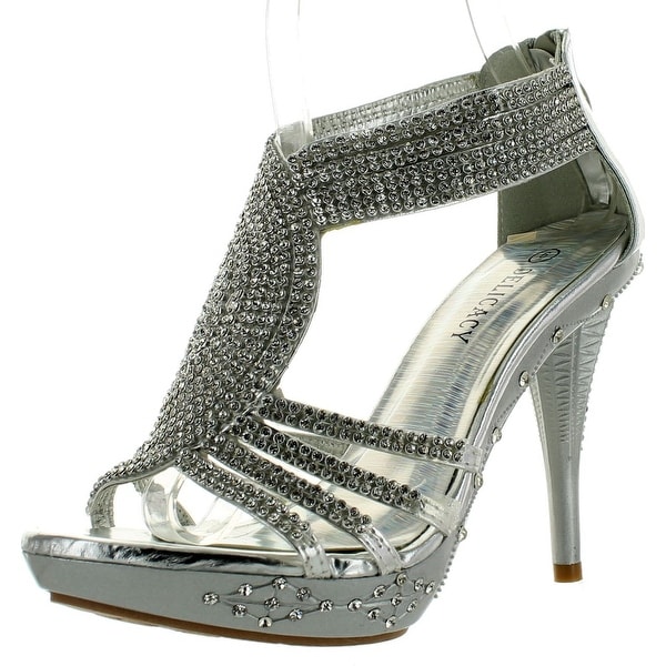 Delicacy Womens Delicacy-07 Dressy Pumps Sandals - Silver