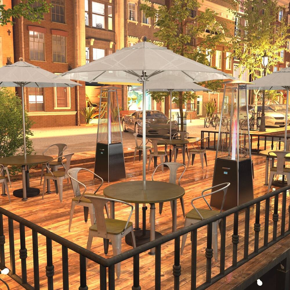 California Umbrella 75' Venture Series Patio Umbrella, Silver Aluminum Pole Fiberglass Ribs Push Lift, Olefin