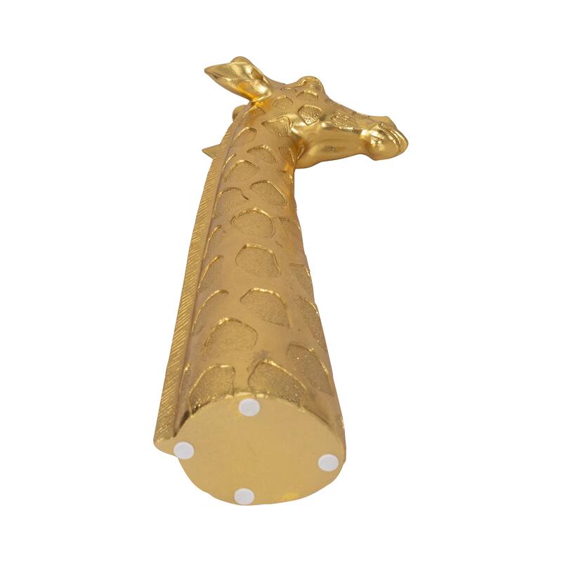 Resin Modern Giraffe Head Figurine Decor - Gold