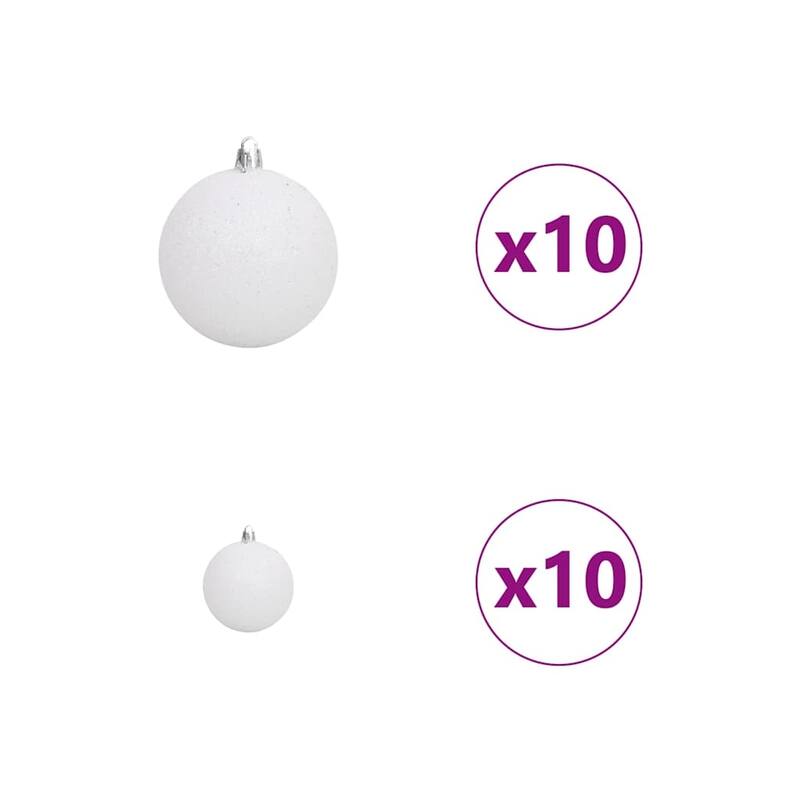 vidaXL Artificial Christmas Tree White 59.1" PVC