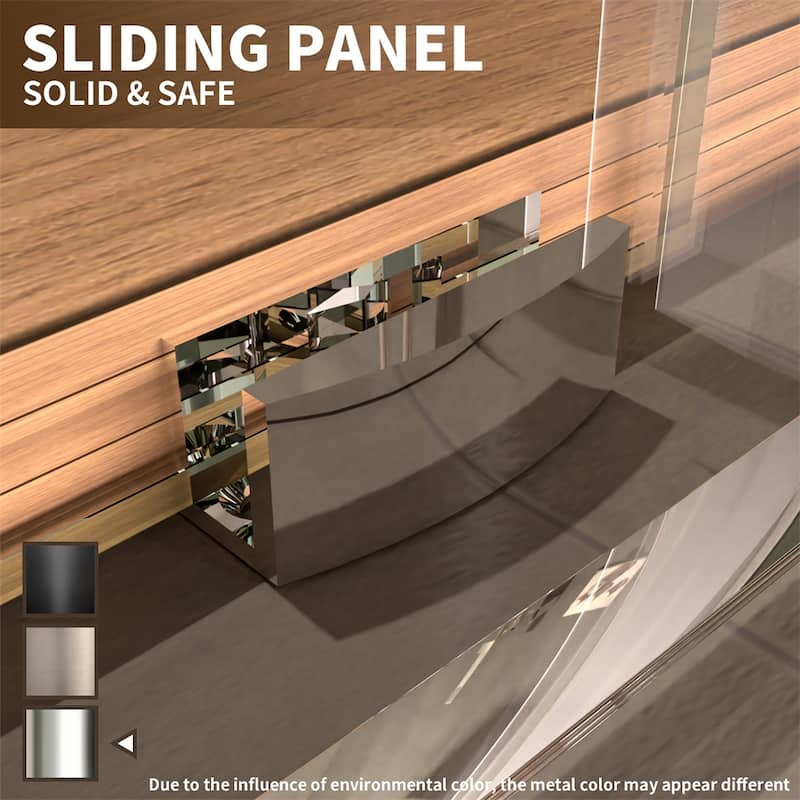 Frameless Sliding Shower Door 58-60 in,Bathroom Sliding Door