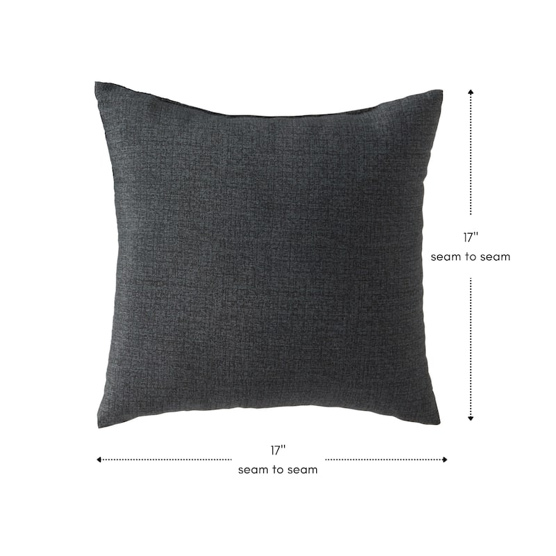 Solid Heathered Outdoor Square Throw Pillow (Set of 2)