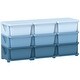 preview thumbnail 1 of 6, Qaba 3 Tier Kids Storage Unit, 9 Drawer Chest Toy Organizer Plastic Bins Blue