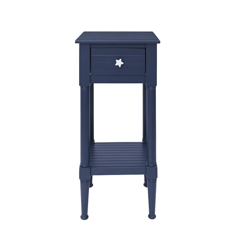 Taunton Coastal Side End Table - Blue