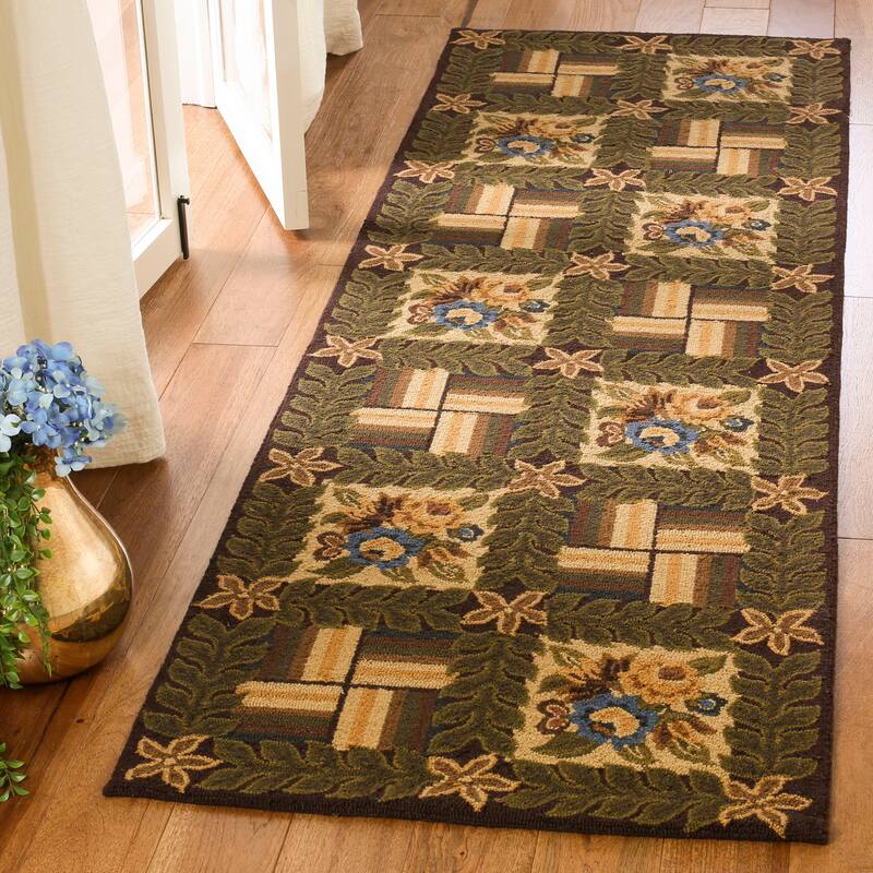 SAFAVIEH Handmade Chelsea Breana French Country Wool Rug - 2'6" x 12' Runner - Multi - Runner