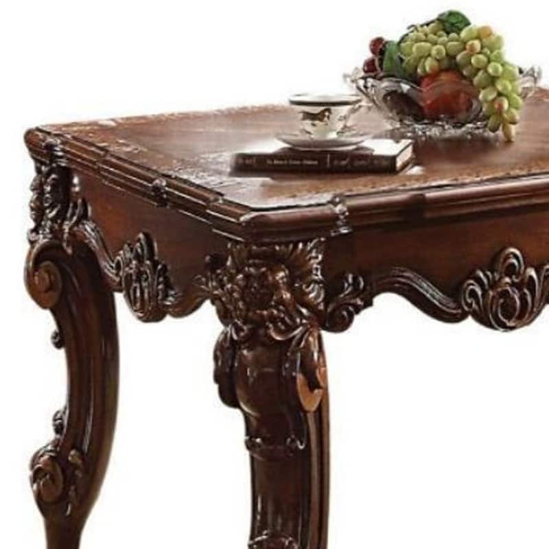 26" Contemporary Square Wood Side Table with 4-Leg Base for Living Room Bedroom or Office Use - 26" H x 26" W x 26" L
