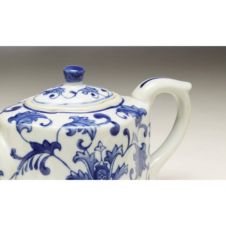 Aa Importing 59804 Blue And White Tea Pot - 5 X 8.5 X 4.5 inches