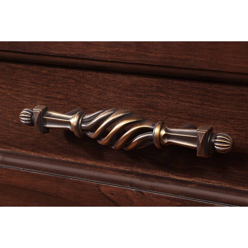 Mid-Century Style 42" Console Sofa Table with 2 Drawers and 2 Shelves