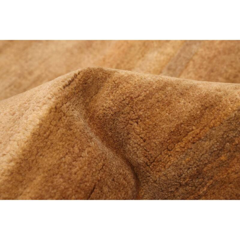 ECARPETGALLERY Hand-knotted Pak Finest Gabbeh Light Brown Wool Rug - 4'8 x 6'7