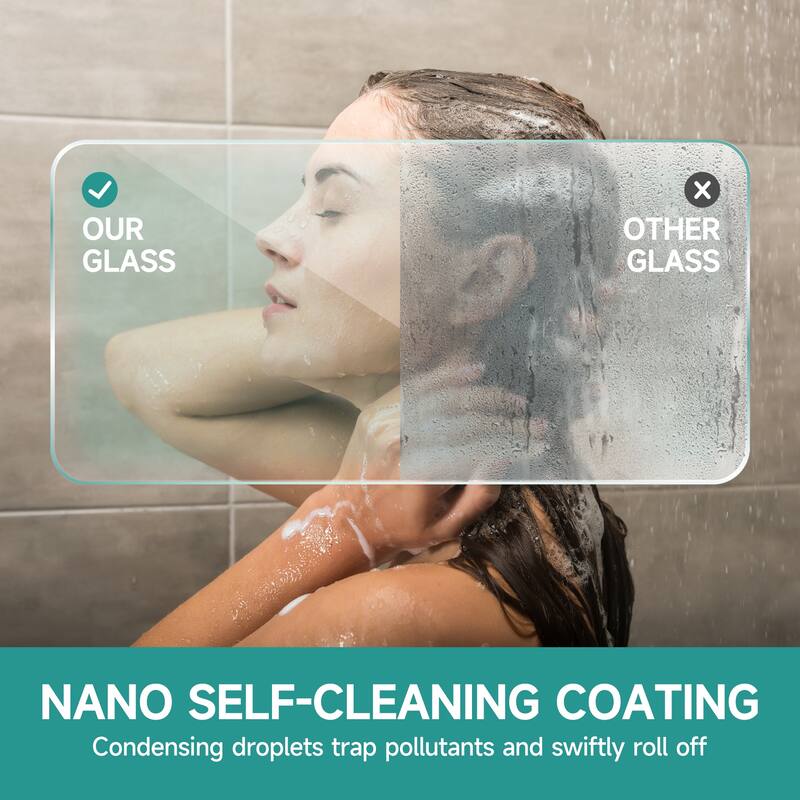 Frameless Double Sliding Shower Door