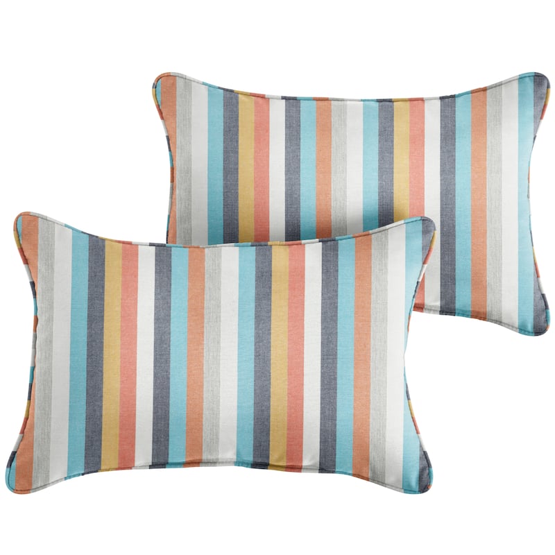 Sunbrella Indoor/Outdoor Surround Sunrise Lumbar Pillows (Set of 2)