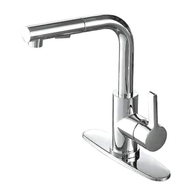 Kingston Brass Continental 1.8 GPM Single Hole Pull Out Kitchen Faucet