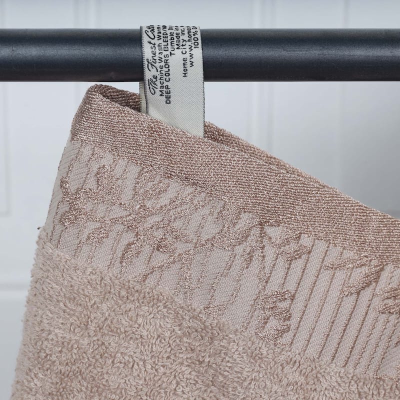 Superior Wisteria Cotton Floral Jacquard 3 Piece Bathroom Towel Set