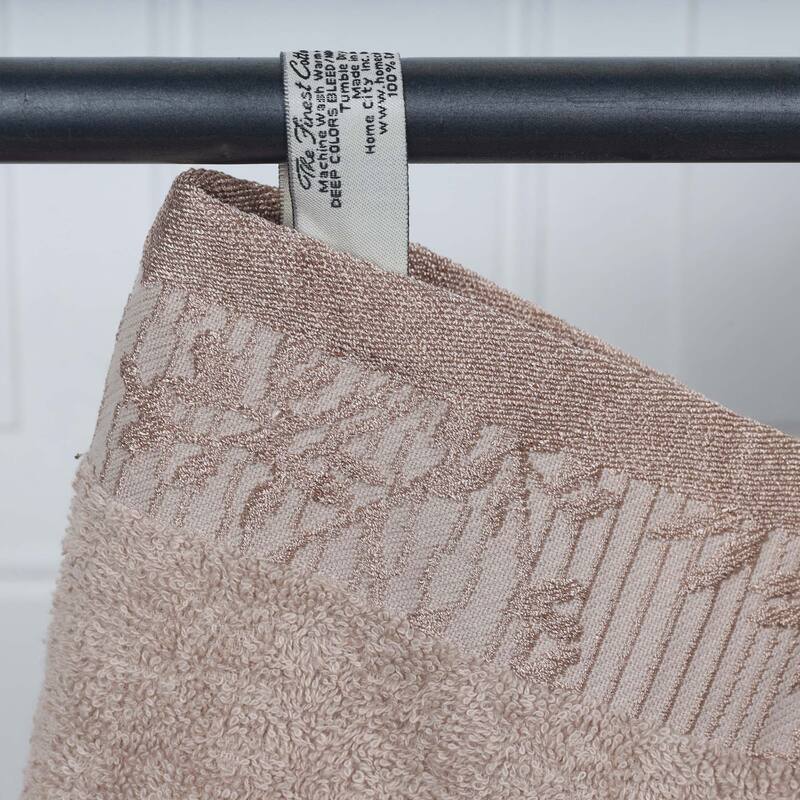 Superior Wisteria Cotton Floral Jacquard 8 Piece Bathroom Towel Set
