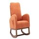 preview thumbnail 11 of 13, Modern Accent Rocking Chair , Upholstered Tall Back Accent Armchair Nursery Glider Rocker Orange