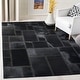 preview thumbnail 11 of 27, SAFAVIEH Handmade Studio Leather Milja Modern Leather Rug 4' x 6' - Black - Rectangle