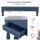 preview thumbnail 6 of 13, Console Table 64" Long Extra Thick Sofa Table with Drawers and Shelf