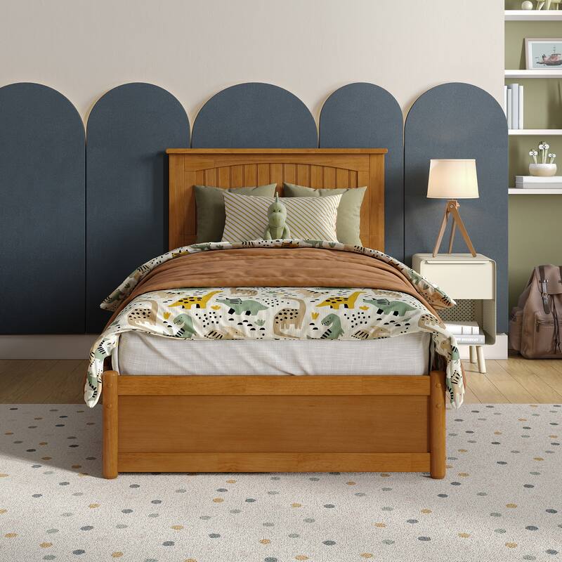 Malta Platform Bed with Panel Footboard and Storage Drawers