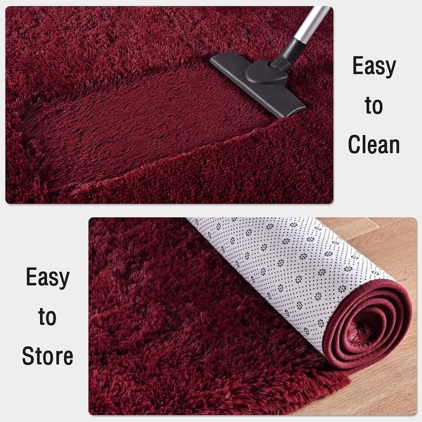 dimension image slide 2 of 3, Living Room Bedroom Super Soft Pile Area Rug, Modern Shaggy Rugs, Non-Slip Pile Rugs for Kids