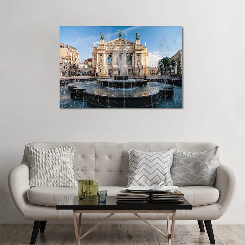 iCanvas "Ukraine, Lviv Theatre Of Opera And Ballet" by Mikolaj Gospodarek Canvas Print - 32x48x1.5