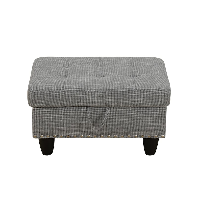 Brown Grey Linen 3-Piece Sofa Set Living Room Sofa