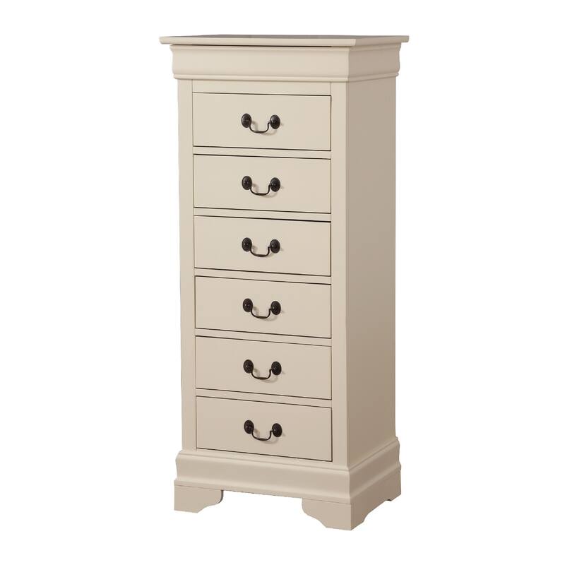 7-Drawer Wooden Bedroom Chest - 51" - Beige