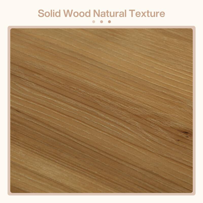 30" Solid Wood Coffee Table Circle Center Accent for Living Room