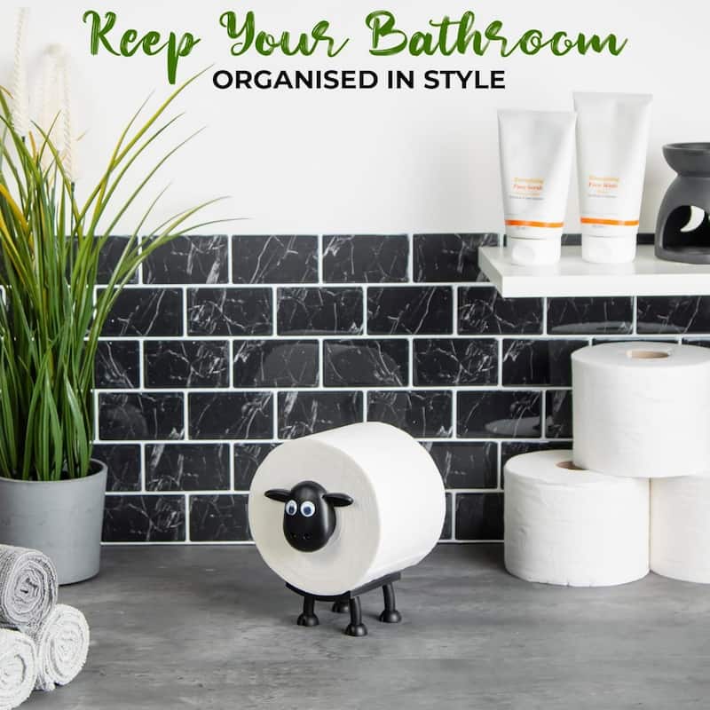 Sheep Toilet Paper Holder - Fun Toilet Paper Holder Freestanding Bathroom Set, Cute Bathroom Decor