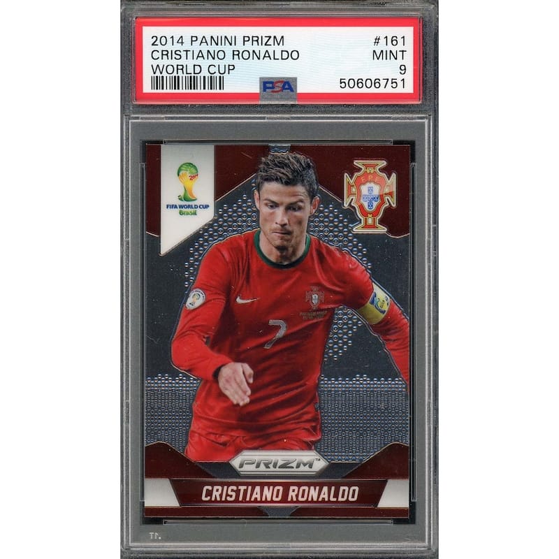Cristiano Ronaldo 2014 Panini Prizm World Cup Card #161 PSA 9 - 8'6" x 11'6"