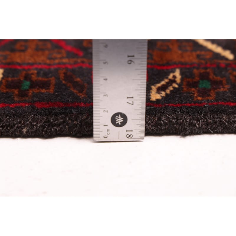 ECARPETGALLERY Hand-knotted Teimani Dark Navy Wool Rug - 3'8 x 6'6