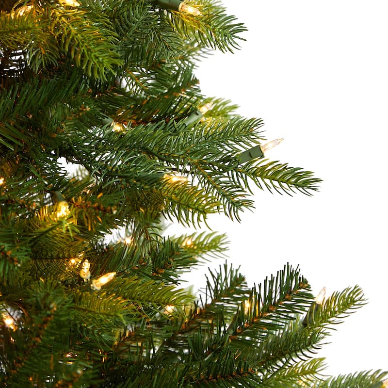 6ft. Spruce Artificial Christmas Tree with 350 Clear Lights & 631 Branches - Classic Seasonal Holiday X-Mas Tree
