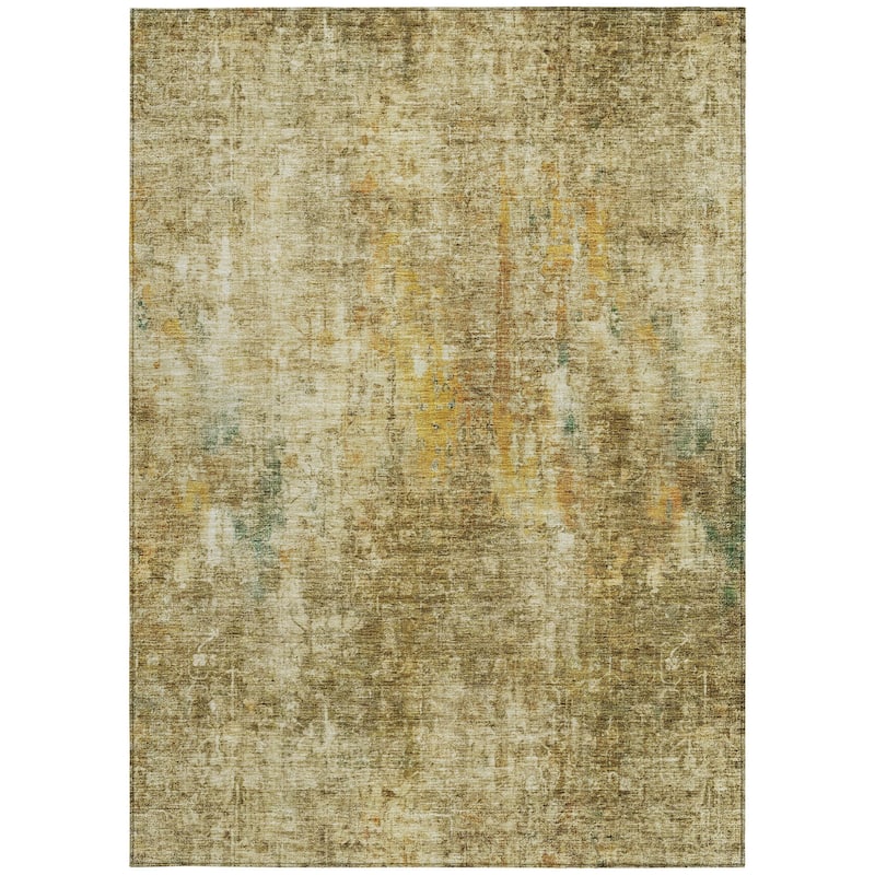 HomeRoots Abstract Transitional Rectangle Outdoor Rug
