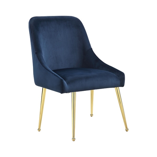 blue dining chairs gold legs