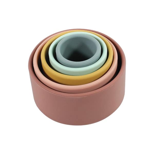 slide 1 of 1, Hudson Baby Silicone Toy Stacking Cups, Multicolor, One Size - Multicolor Multicolor - Toddler