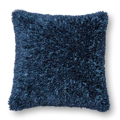 Solid Ribbon Shag 22-in. Throw Pillow OR Cover Only