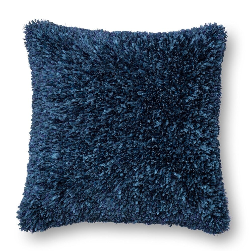 Solid Ribbon Shag 22-in. Throw Pillow OR Cover Only