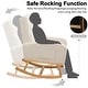preview thumbnail 167 of 171, HOMYKA 28" Wide Rocking Chair for Nursery with Solid Wood Leg