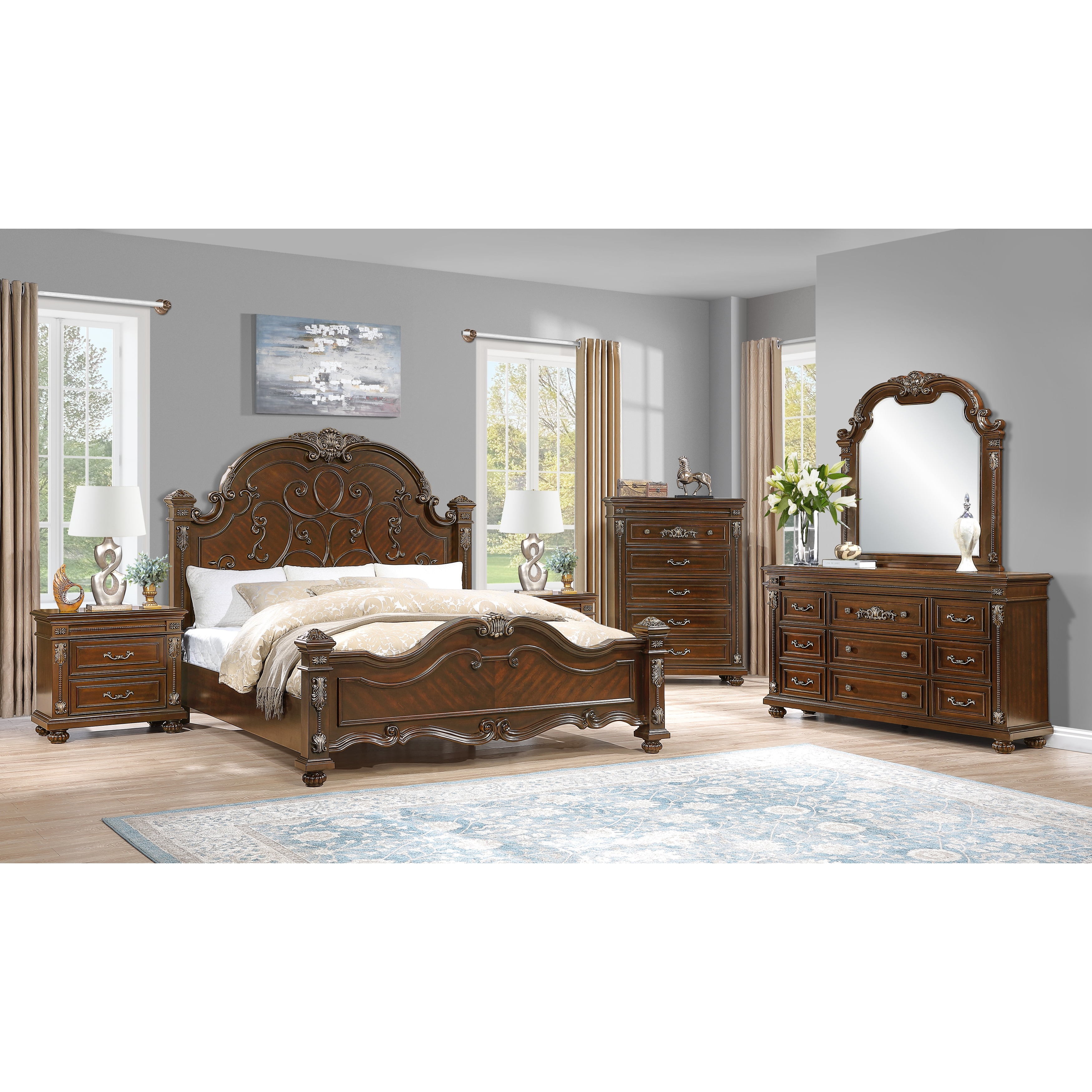 Isabella Brown Bedroom Set