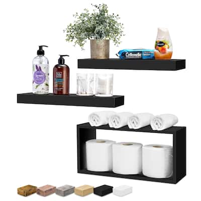 Sorbus Floating Shelves for Wall Set of 3 - 16"L X 5.5"W X 7.75H
