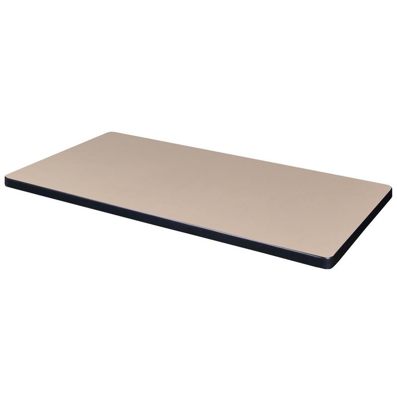 48" x 30" Standard Rectangle Table Top- Ash Grey/ White