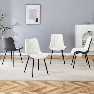 Extended Seat Cushion Dining Chair Set - Four Pieces