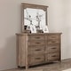 preview thumbnail 1 of 3, Furniture of America Trove Brown Wood 8-Drawer 2-Piece Dresser and Mirror Set Brown