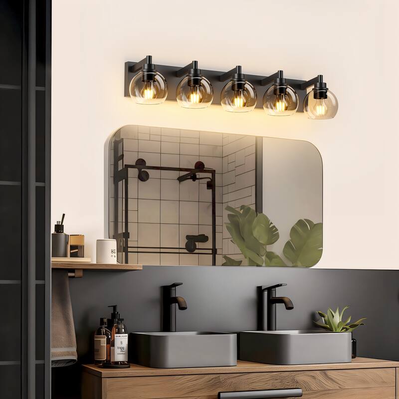 Industrial 5-Light Bathroom Vanity Light
