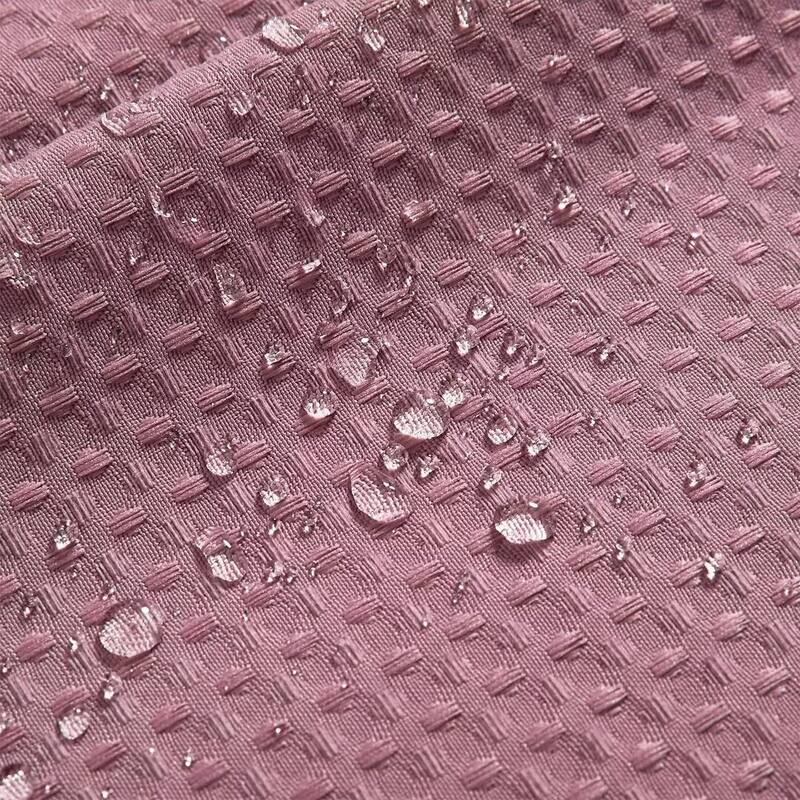 No Hook Waffle Weave Shower Curtain with Snap-in Liner
