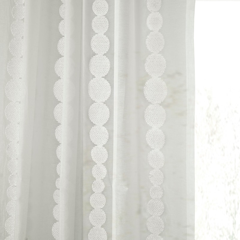 Exclusive Fabrics Cleopatra Embroidered Sheer Curtain (1 Panel)