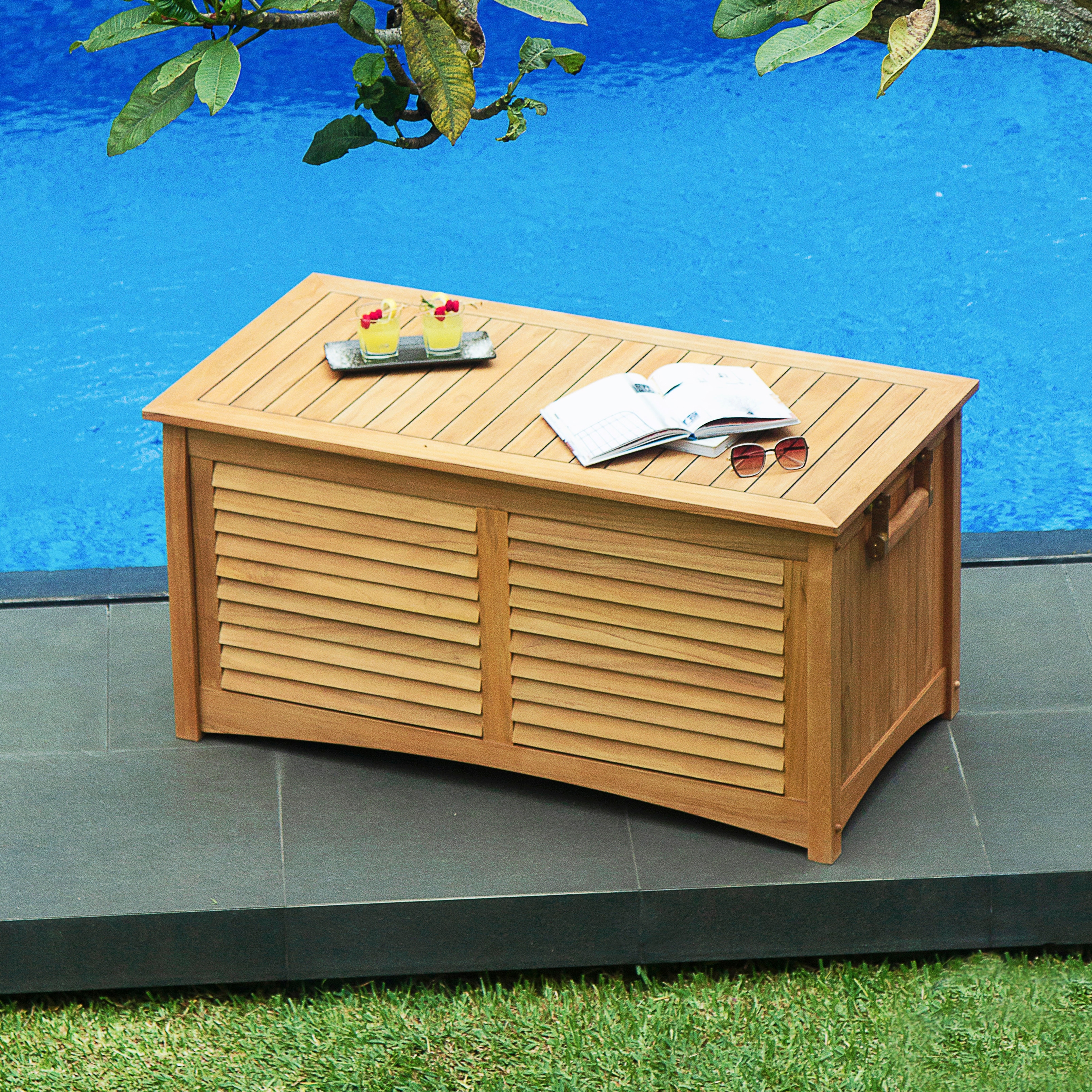 Cambridge Casual Sedona 60-inch Teak Outdoor Storage Box Free