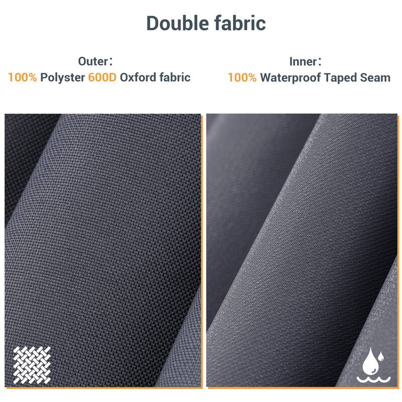 LIVOOSUN Patio Offset Umbrella Covers 600D Waterproof, Fits 8ft-11ft