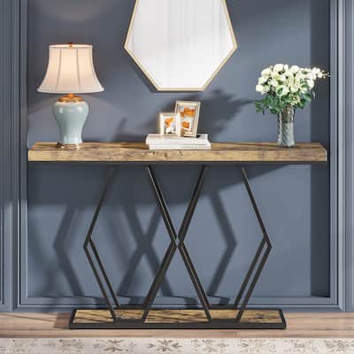 Gold Console Table, Modern Sofa Table for Entryway Living Room