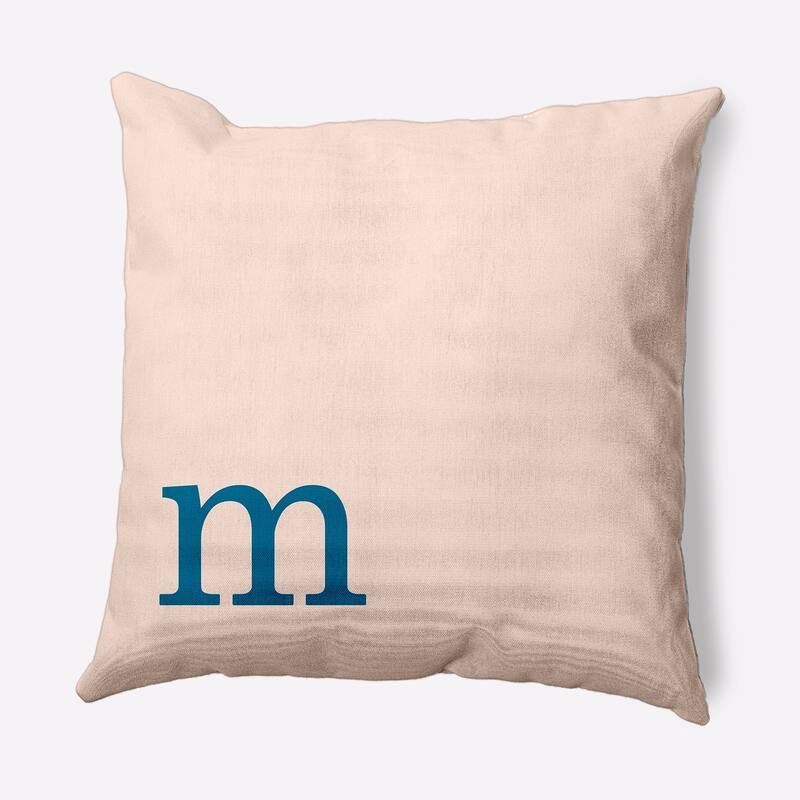 Modern Monogram Decorative Throw Pillow - 18" x 18" - m