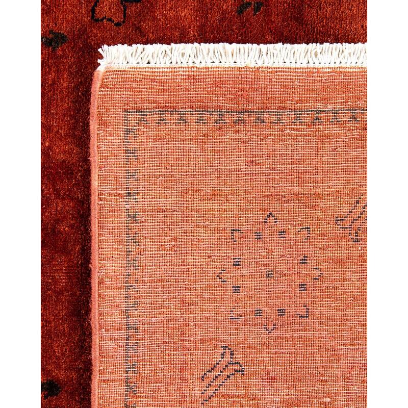 Vibrance, One-of-a-Kind Handmade Area Rug - Red, 6' 0" x 8' 9" - 6' 0" x 8' 9"